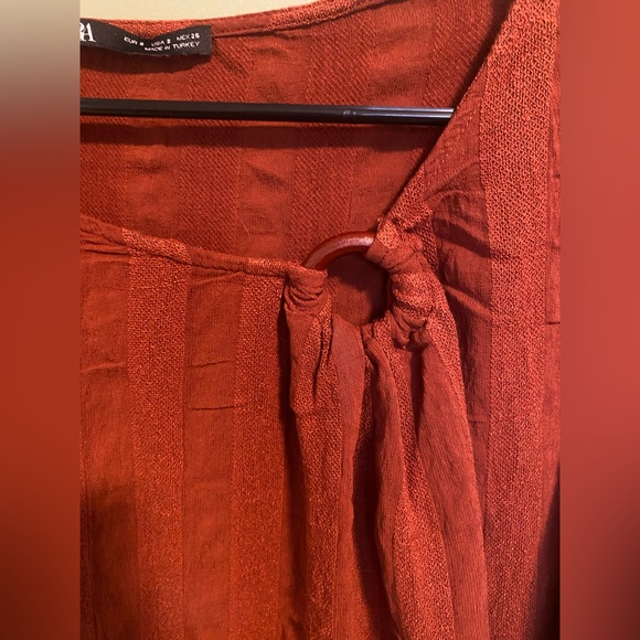 Zara Women's Terracotta Blouse - Picture 3 of 4